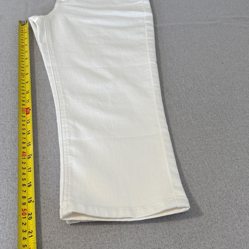 Diane Gilman DG2 Cropped Stretch White Denim Jeans Women's SZ12P. - Picture 8 of 14